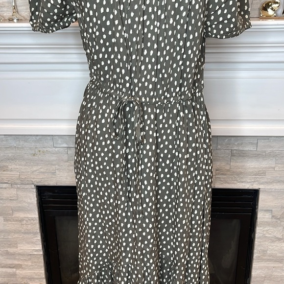 NWT Style & Co Polka Dot Waist Tie Hi Low Dress Size Medium - Picture 5 of 7